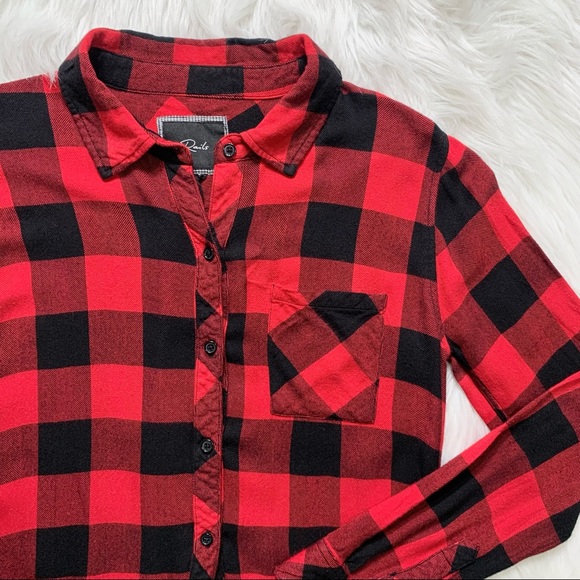 SOLD-Rails Red Buffalo Plaid Check Print Flannel - Picture 9 of 12